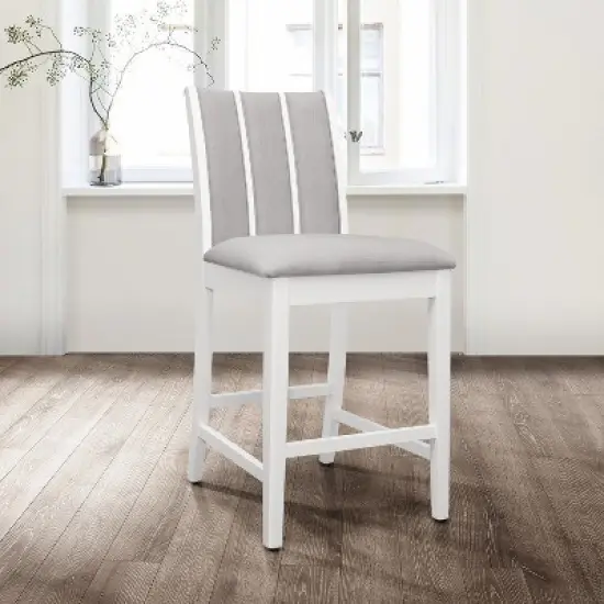 Iris Wood Counter Height Stool White - Hillsdale Furniture image {1}