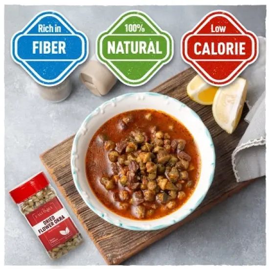 Eastanbul Dried Okra, Dried Ladies' Finger Ocra, Dry Ochro, Bamie AKA Kuru Bamya for Snacks, Stews, Gumbo, 3.4oz image {1}