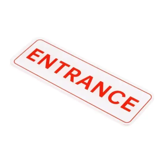 Unique Bargains Acrylic Self-Adhesive Decor Office Business ENTRANCE Sign image {4}