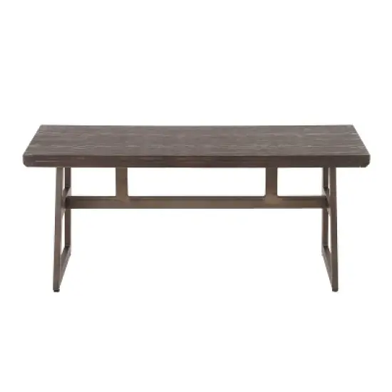 Geo Industrial Bench Antique Espresso Brown - Lumisource image {3}