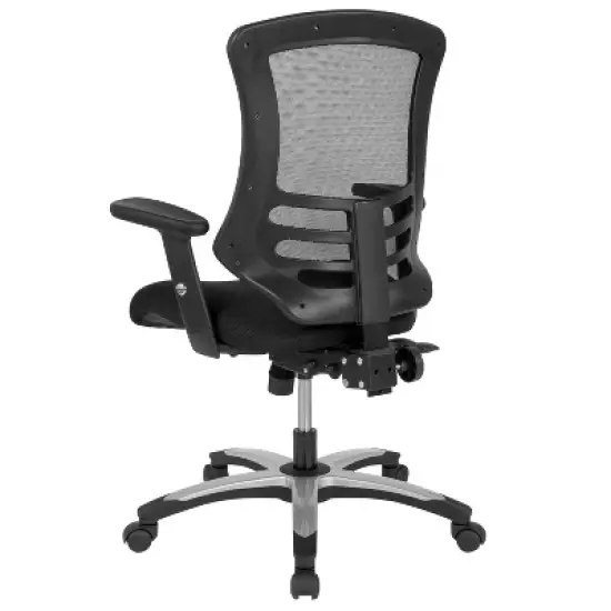 Flash Furniture High Back Black Mesh Multifunction Executive Swivel Ergonomic Office Chair with Molded Foam Seat and Adjustable Arms image {6}