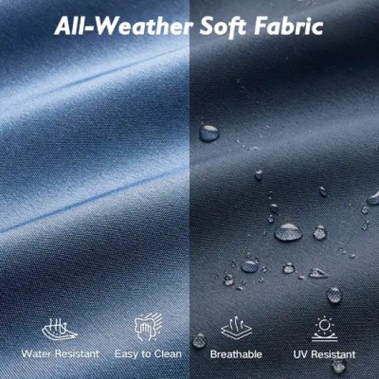 XIZZI Modular Patio Furniture Set, Outdoor Sofa Set with Corner Units, Center Sofas & Coffee Table, Durable & All-Weather Design, 7 Pcs/Set, Dark Blue image {3}