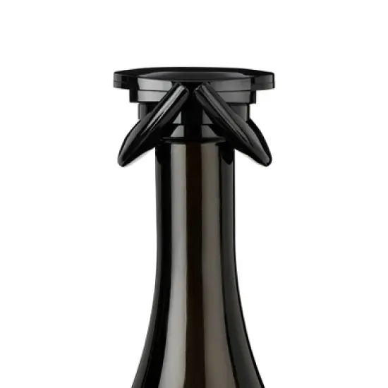 True Sapore Champagne Stoppers for Bottles, Sparkling Wine Stopper, Wine Accessories Kitchen Accessory, Black Set of 1 image {5}