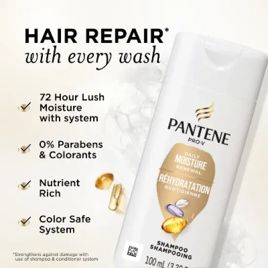 Pantene Pro-V Daily Moisture Renewal Shampoo - 3.38 fl oz image {2}