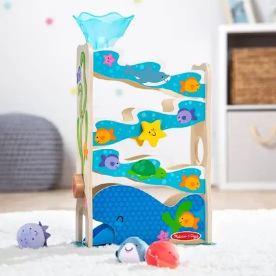 Melissa & Doug Rollables Wooden Ocean Slide Infant and Toddler Toy (5pc) image {8}