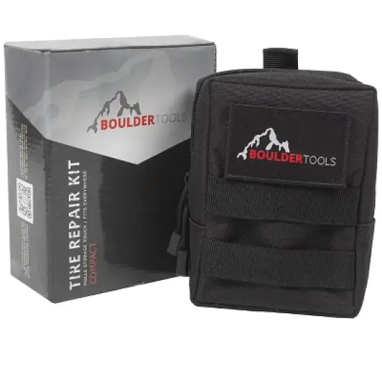 Boulder Tools Compact Tire Repair Kit w/ Molle Storage Pouch - Universal Plug Kit for UTV, ATV, Truck, Motorcycle, Overlanding Gear & RV image {3}