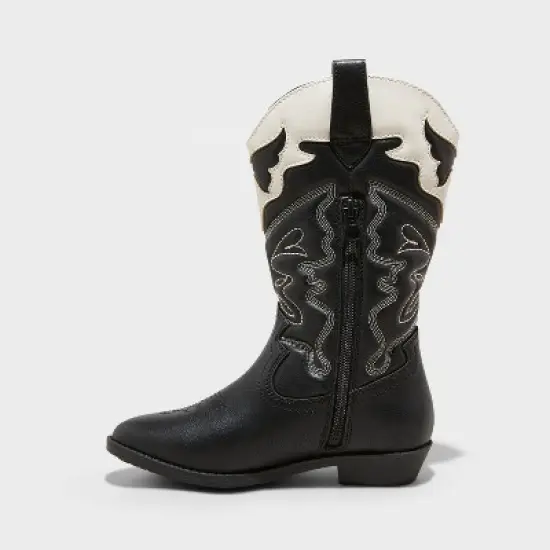 Girls' Bri Western Boots - Cat & Jack&trade; Black image {1}