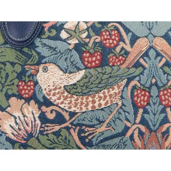 Signare USA William Morris Strawberry Thief Blue Travel Bag image {10}