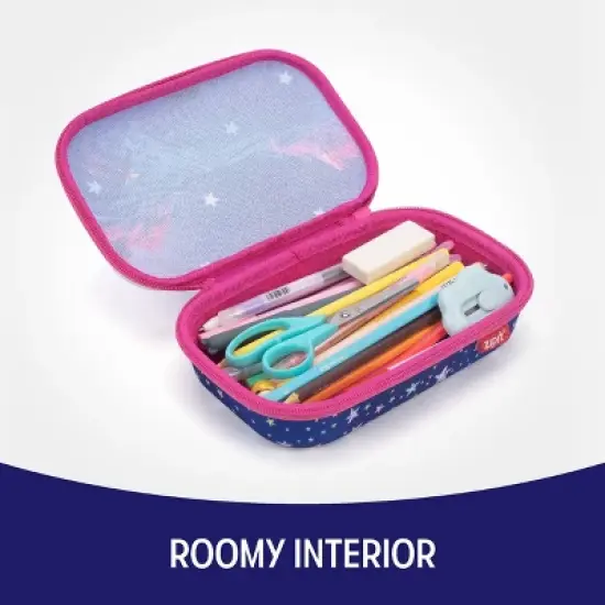 ZIPIT Clear Top Pencil Case for Girls, Starts Pencil Box image {4}