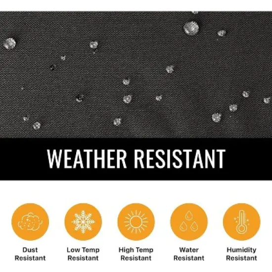 Outdoor Loveseat Sofa Cover &ndash; Weatherproof, Water-Resistant Black Protective Cover for Patio Furniture &ndash; Heavy-Duty Outdoor Couch Cover image {5}