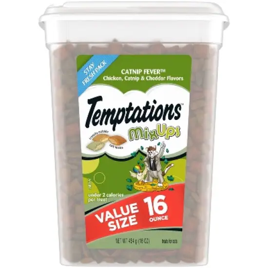 Temptations MixUps Chicken, Catnip and Cheese Flavor Crunchy Adult Cat Treats image {6}