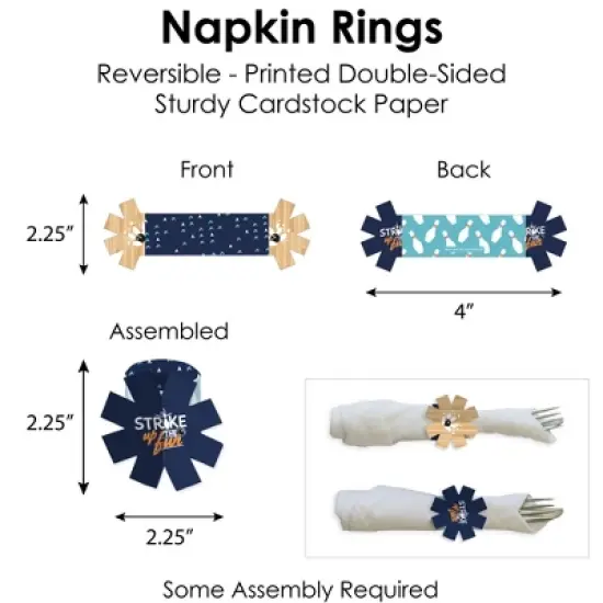 Big Dot of Happiness Strike Up the Fun Bowling Birthday Party or Baby Shower Paper Charger and Table Decorations Chargerific Kit Place Setting for 8 image {5}