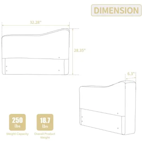 Modular Sofa Single Armrest Backrest Module for Modular Sectional Sofa Couch Side Armrest, Gray image {9}