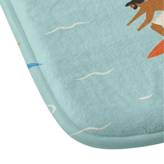 Deny Designs Tasiania Surfing Kids' Memory Foam Bath Mat image {1}