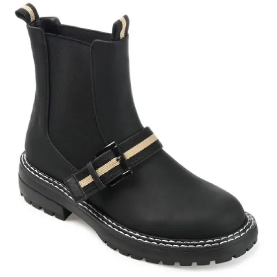 Journee Collection Womens Rilie Round Toe Block Heel Ankle Booties image {9}