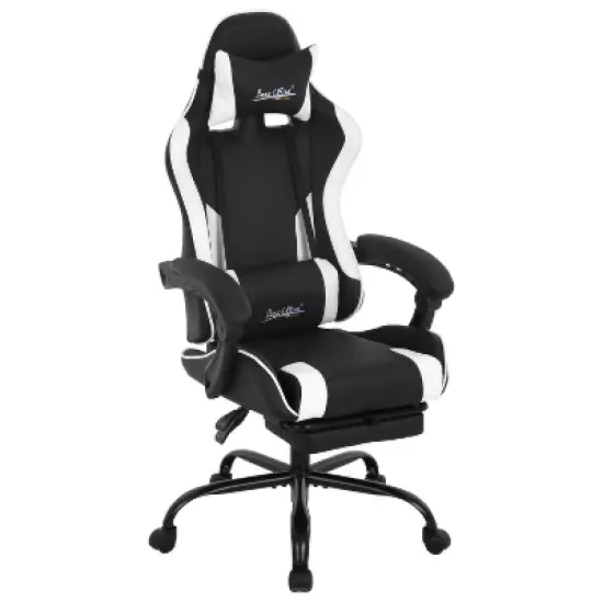 FDW Gaming Chair Racing Desk Chair with Footrest Lumbar Support Headrest Armrest Task Rolling Swivel Adjustable PC Gamer Chair image {11}