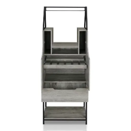 Meluse Multi Storage Wine Cabinet Vintage Gray - HOMES: Inside + Out image {2}