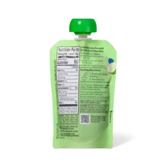 Organic Pear Zucchini Blueberry Spinach Baby Food Pouch - 3.5oz - Good & Gather&trade; image {1}