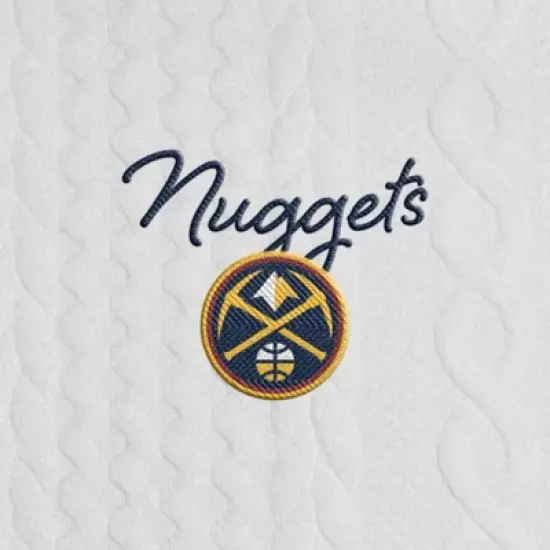NBA Denver Nuggets Women's Long Sleeve Crusive Textured White Hooded Sweatshirt image {3}