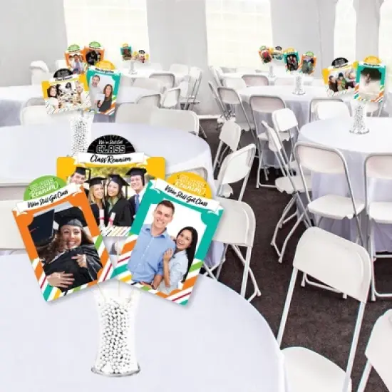 Big Dot of Happiness Still Got Class - High School Reunion Party Picture Centerpiece Sticks - Photo Table Toppers - 15 Pieces image {2}