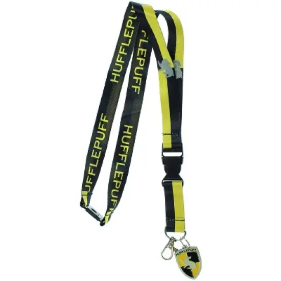 Harry Potter Hufflepuff Lanyard With 3D Metal Charm ID Card Holder And Sticker image {3}