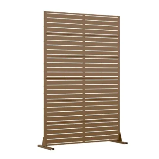 PexFix Metal Freestanding Privacy Screen Garden Fence For Deck Patio Balcony Outdoor Privacy Panel Louvered Design image {8}