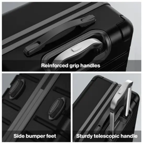 SKONYON 3-Piece Hardshell Luggage Set  Durable ABS+PC Suitcase with TSA Lock, YKK Zipper and Silent Spinner Wheels image {7}