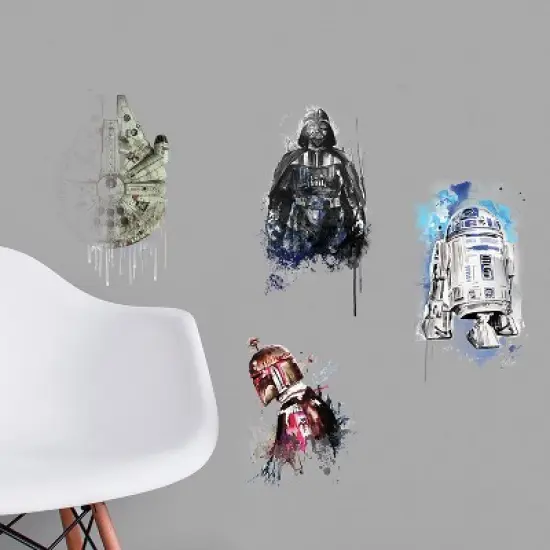 RoomMates Star Wars Iconic Watercolor Peel and Stick Wall Decals 2 Sheets image {1}