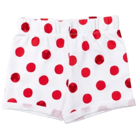 Disney Minnie Mouse Girls Crossover Tank Top French Terry Shorts and Scrunchie 3 Piece Outfit Set Little Kid to Big Kid image {2}