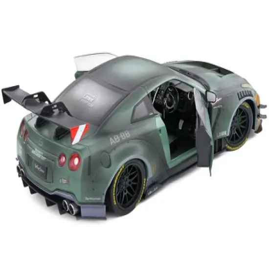 2022 Nissan GT-R (R35) RHD Liberty Walk 2.0 Body Kit "Army Fighter" "Competition" Series 1/18 Diecast Model Car by Solido image {3}