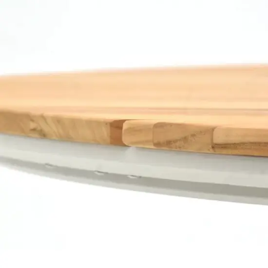 Complete Garden Dining Group Contour Cushioned Chairs & Circular HardwoodTexture Table image {10}