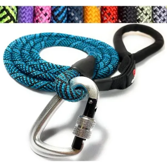 Enthusiast Gear Reflective Rope Dog Leash with Locking Carabiner for Large Medium Small Breeds and Puppy (6&rsquo; Feet) image {18}