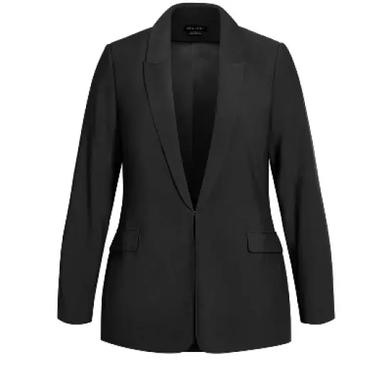 Women's Plus Size Perfect Suit Jacket - black| CITY CHIC image {2}