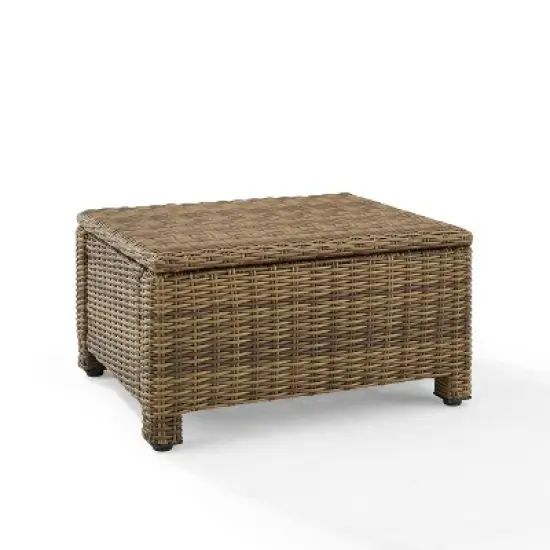 Bradenton Outdoor Wicker Ottoman - Crosley
 image {7}