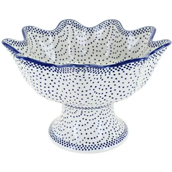 Blue Rose Polish Pottery P184 Manufaktura Pedestal Fruit Bowl image {10}