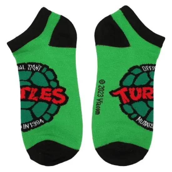 TMNT Retro Cartoon Turtle Team 5-Pack Women's Ankle Socks image {5}