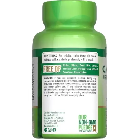 Nature's Truth Triple Omega 3-6-9 | 3600mg | 60 Softgels image {6}