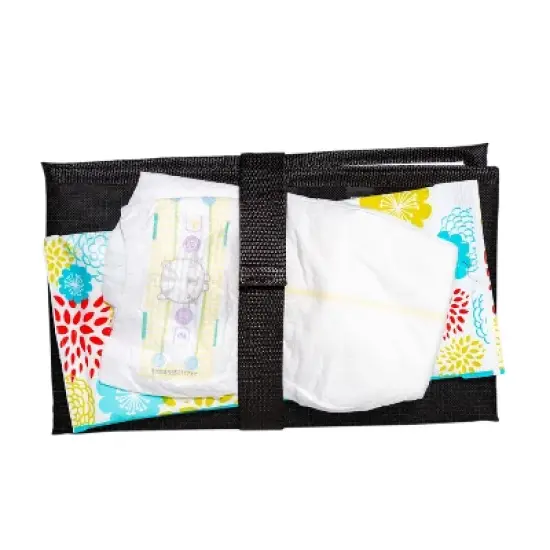 J.L. Childress Full Body Changing Pad Black Crosshatch image {2}