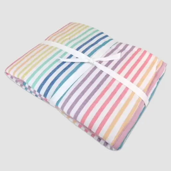 Honest Baby Organic Cotton Lightweight Knit Quilt - Rainbow Stripe image {1}
