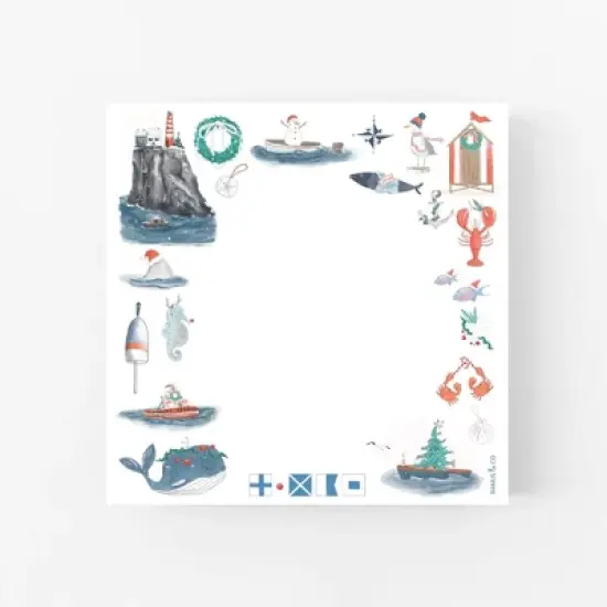 Seas N' Wishes Notepad 6" x 6" Square Notepad by Ramus & Co (100 Heavyweight Tear-Off Sheets) image {3}