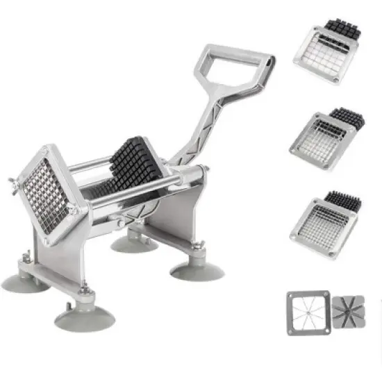 ROVSUN Commercial Vegetable Chopper French Fry Cutter Potato Slicer with 1/2'', 3/8'', 1/4'', 8-Wedge Blades and Pusher Blocks for Home Kitchen image {8}