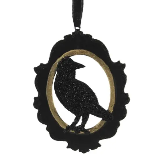 Holiday Ornament 4.25 In Hallows' Eve Cameo Halloween Tree Ornament , Halloween Decor Halloween Spider Crow Cat (3PC) image {1}