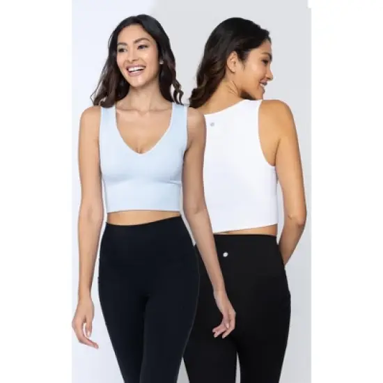 Yogalicious 2 Pack Seamless V-Neck Sports Bra image {12}