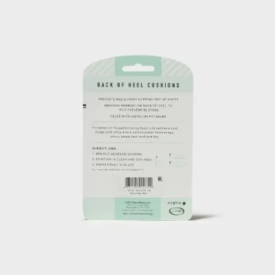 Fab Feet Women's by Foot Petals Back of Heel Insoles Shoe Cushion Black - 1 pair: Shoe Accessories, Cushions Foot image {4}