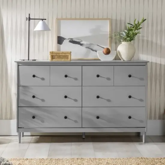 Stiva Classic Mid-Century Modern Horizontal 6 Drawer Dresser - Saracina Home image {3}