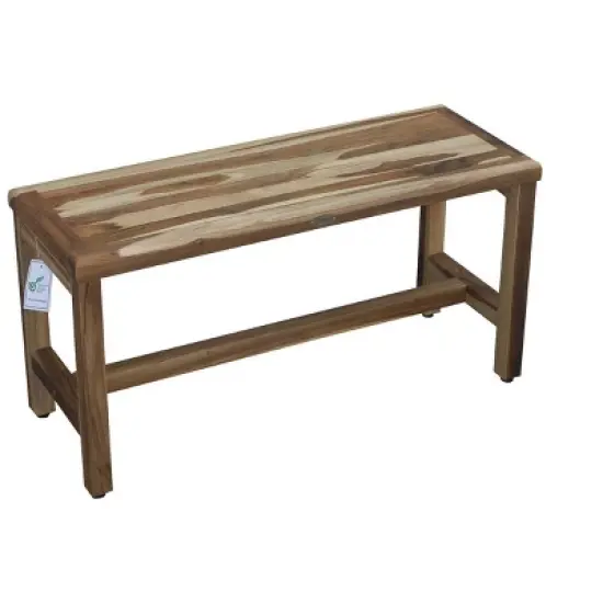 EcoDecors&reg; Eleganto&reg; 36" Teak Wood Shower Bench in EarthyTeak Finish image {3}