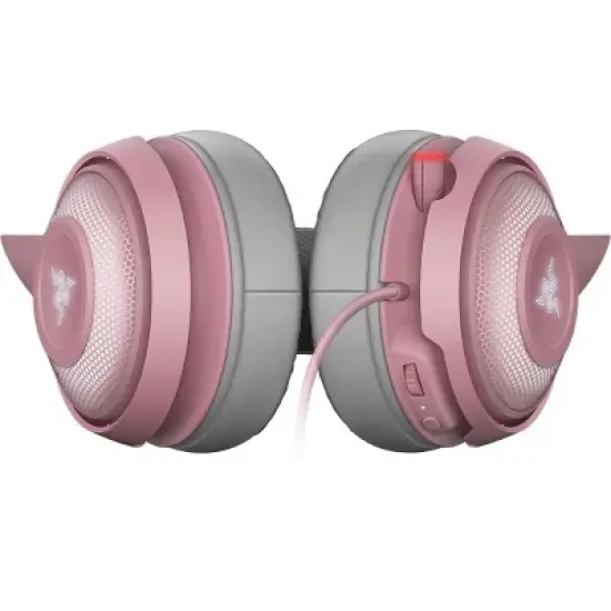 Razer RZ04-02980200 Kraken Kitty Wired THX Spatial Audio Gaming Headset for PC with Chroma RGB Lighting Quartz Pink Certified Refurbished image {2}