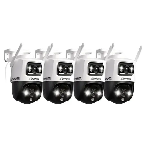 AI POWERED Guard Pro 3K PLUS Dual Lens PTZ Wi-Fi 6 Plug-in Security Camera, 4 Pack image {12}