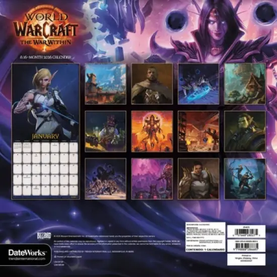 Trends International 2026 World of Warcraft 12"x12" Wall Calendar image {3}