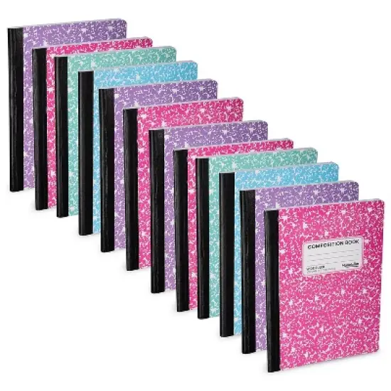 Manaloom Wide Ruled Composition Notebooks &ndash; 100 Sheets, 9.75" x 7.5", Sewn Binding &ndash; Soft Color Notebooks for School, Work, Journaling image {4}
